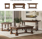 Signature Design by Ashley Sturlayne Flip Top Sofa Table, Expandable Console to Dining Table, Drop Leaf Design with Hardwood Solids, Space-Saving Multi-Use Furniture for Living Room, Brown