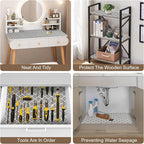 OcePor Non-Adhesive Drawer and Shelf Liner 17.5IN x 20FT，Non Slip Cabinet and Cupboard Liner, Kitchen Cabinet Liners for Shelves, Waterproof Drawer Shelf Liners for Cabinets/Bathroom Cupboard