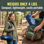 360° Rotation Swivel Camping Chair- Holds 330lb, Small Portable Folding Chair, Ultralight 4lb Compact Backpack Chair with Carry Bag & Side Pocket for Camping, Hiking, Beach, Fishing, Hunting