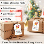50 Pcs Christmas Gift Tags, 2.1"×3.5" Teacher Gift Tag, Classroom Treat Tag, Teacher Appreciation Hangtag,Wrap for Party Favor - B12