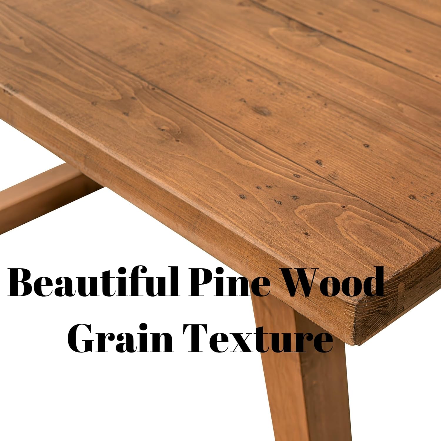 55-71'' Extendable Dining Table for 4 6 8, Reclaimed Pine Wood Kitchen Table with U-Shaped Leg, Rectangular Dining Room Table for Kitchen, Home Office, Living Room, Space Saving, Brown