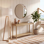 SAFAVIEH Home Collection Haven French Country Farmhouse Desert Brown Console Table for Entryway, Living Room, Foyer