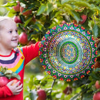 Mandala Rich Love Wind Spinner - 3D Kinetic Wind Spinners | 12″ Laser Cut Stainless Steel Hanging Sculpture & Catcher for Outdoor Garden Yard Decor | Mandala Gifts for Mom, Dad, Women, Men