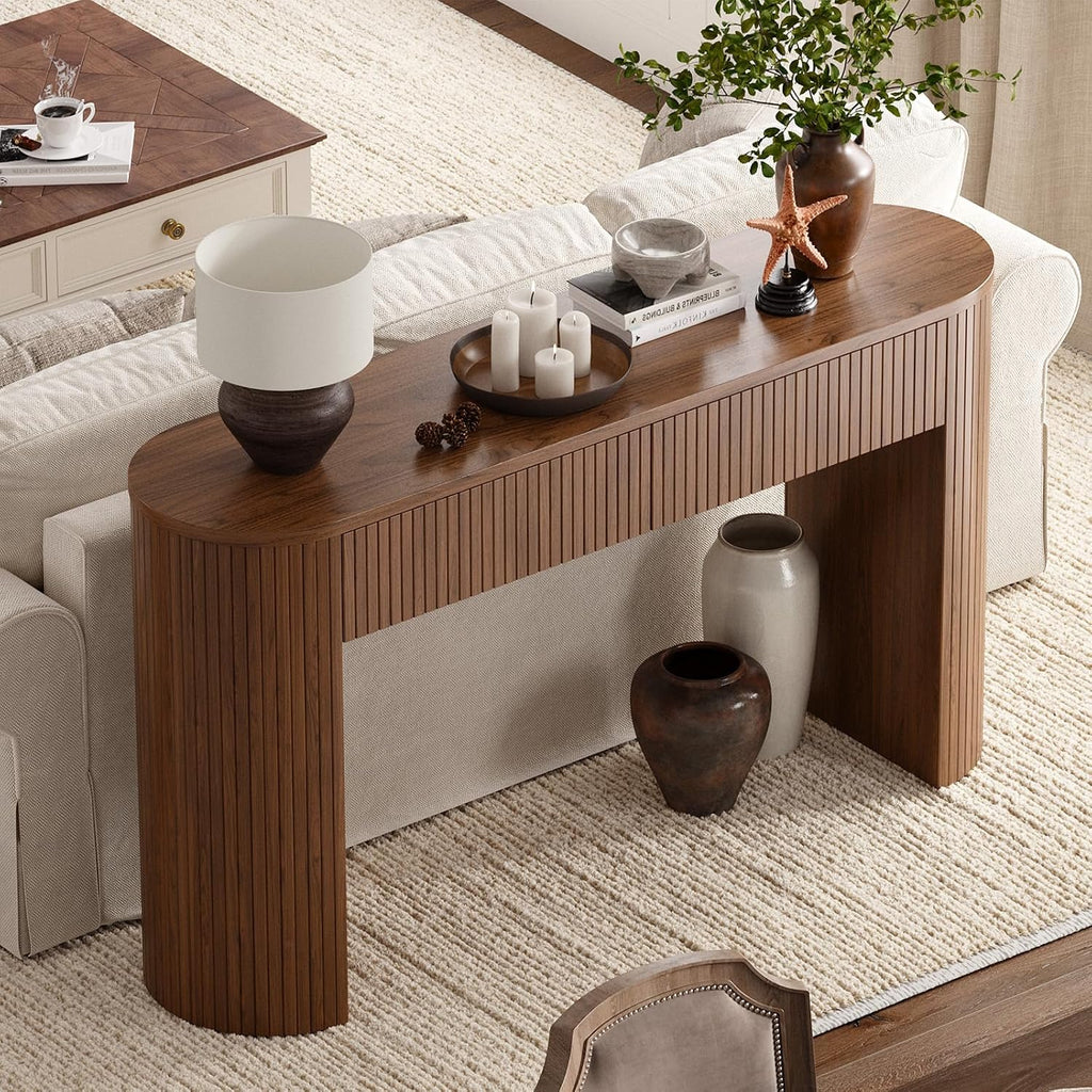 ONBRILL 55 Inch Console Table with 2 Drawers, Entryway Tables with Storage