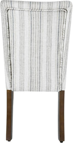 HomePop Parsons Dining Chair - Gray Striped Pattern (Set of 2)