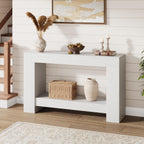 GAOMON 47" Farmhouse Console Table for Entryway - 2-Tier Storage Shelf, Rectangular Sofa Table for Living Room & Hallway, Heavy-Duty Accent Table Behind Couch