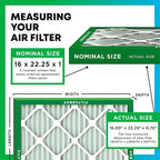 Filterbuy 16x22.25x1 Air Filter MERV 11 Superior Pet & Allergy Defense (12-Pack), Electrostatic Pleated HVAC AC Furnace Filters Replacement, Made in USA (Actual Size: 16.00 x 22.25 x 0.75)