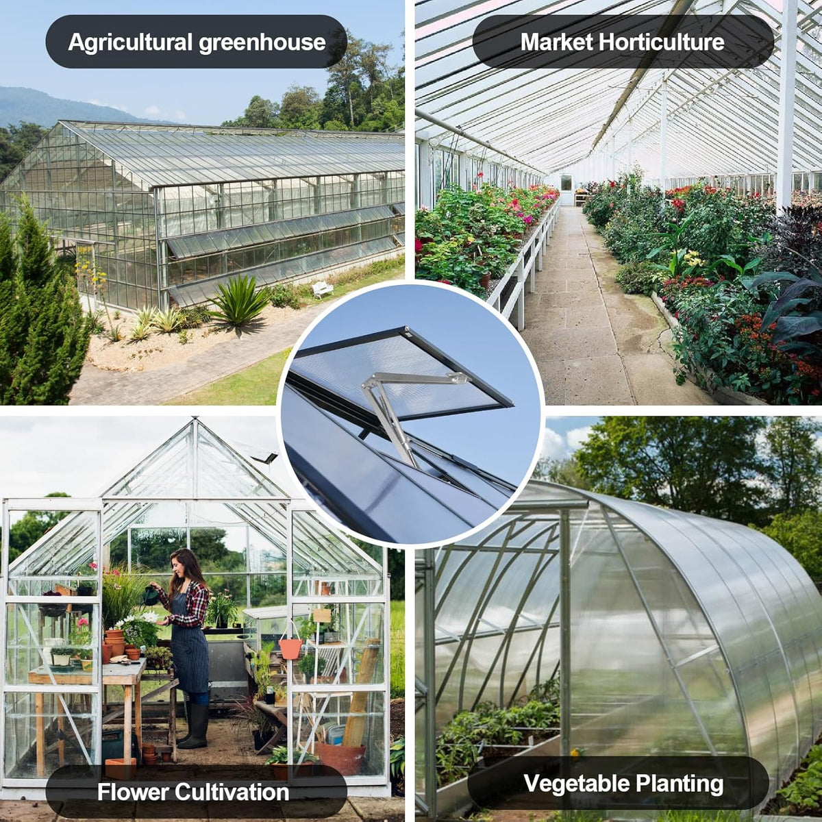 Auto Roof Vent Opener 2PCS Greenhouse Automatic Vent Window Opener Greenhouse Accessories Solar Heat Sensitive Auto Vent Kit Gardening Tools for Ventilation