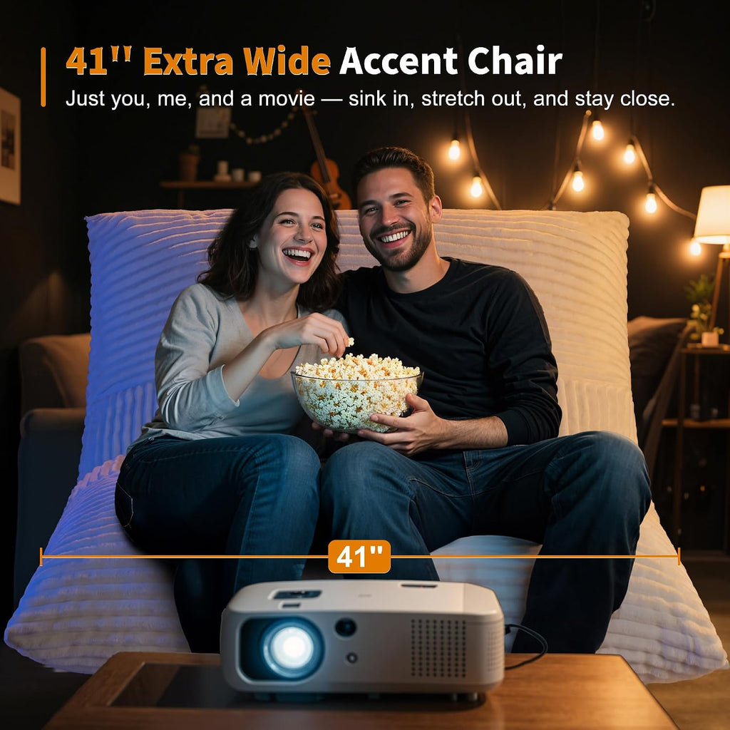 Cloud-Like Oversized Accent Chair Comfy Reading Chair for Adults, Extra-deep Seat Bean Bag Chairs, Convertible Stuffed Bean Bag Cushion with Removable Washable Cover