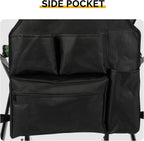 26" Tall Directors Chair, Outdoor Height Seat Folding Chair with Side Table & Storage Bag, Support for 300Lbs, Portable Makeup Artist Chair with Bar Height (Green)