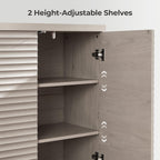 SICOTAS Buffet Cabinet with Storage Sideboard Cabinet with Doors & Shelves