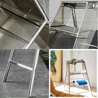 3 Step Ladder Step Stool Transparent Staircase Multi-Functional Folding Acrylic Ladder Stool, Household Muliti-Color Stool Step Ladder Foldable Stepladder for Home and Library 330lbs Capacity