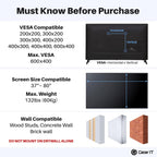 GEARit TV Wall Mount/Monitor (TVs 37 to 80 inch) Up to 132lbs - Full Motion Swivel, Tilt, Articulating Arm, Vesa 200 300 400 600