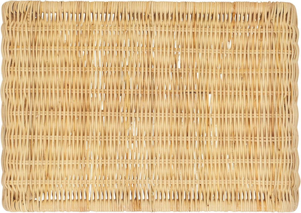 SAFAVIEH Home Collection - Zendy Light Natural Rattan Accent Table, Coastal Waterfall Silhouette, Fully Assembled (ACC6508A)