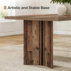 Tribesigns Farmhouse Dining Table for 4 to 6 People, 63-inch Rectangle Wooden Kitchen Table with Large Tabletop and Heavy Duty Legs for Dining Room,Kitchen, Distressed Brown