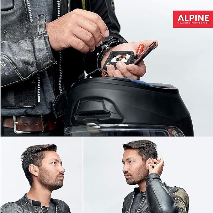 Alpine MotoSafe Pro - Premium Motorcycle Ear Plugs for Wind Noise Reduction - 20dB - Motorcycle Hearing Protection - Ultra Soft Comfortable Motorcycle Hearing Protection - 2 Pair