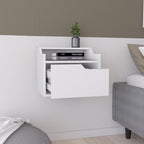Floating Nightstand, Modern Design with Single Drawer Storage,for Small Spaces