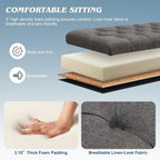 Ottoman with Storage, 51" Storage Bench Ottoman for Bedroom, End of Bed Benchs with Button-Tufted, Upholstered Rectangle Long Foot Rest Benchs for Entryway Living Room (Gray)