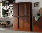 Palace Imports Solid Wood Kitchen Pantry Cabinet - 71.5" Tall x 48.5" Wide - Freestanding Storage Pantry w/ 2-Drawer Kit & Adjustable Shelves - Mocha, Renewable Eco-Friendly 100% Wood, Made in Brazil