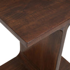 Jofran Idiom Acacia Wood Modern Accent End Table, I-Shape Side Table for Living Room Bedroom, Contemporary Small End Table, Walnut