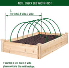 MAXPACE Greenhouse Hoops for DIY 2.8ft or Wider Grow Tunnel, Rust-Free Fiberglass Support Hoops Frame for Garden Fabric, DIY Plant Support Garden Stakes, Gardening Supplies, 50pcs