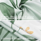 Eucalyptus Shower Curtain, Ombre Floral Leaves Plant Washable Fabric Bath Decor with 12 Hooks 72x72 inches, Sage Green