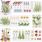 NESCCI Dried Pressed Flowers for Resin, 103pcs Real Nature Dried Flowers for Crafts Bulk Dry Flowers Leaves Kit Used for Resin Molds Scrapbooking DIY Art Crafts Candle Soap Making Nails Décor