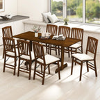 Giantex 71" Dining Table for 6-8, Large Kitchen Table with H-shaped Rubber Wood Leg and Wood Grain Tabletop, Reinforced Back Support, Non-slip Foot Pads, Dinner Tables for Living Room, Office, Dinette
