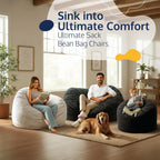 ULTIMATE SACK | 4 Ft Bean Bag Chair Replacement Cover Only | Teal Suede | Removable Washable Cover only