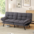Opoiar Futon Sofa Bed Convertible Memory Foam Foldable Couch Modern Sleeper Loveseat with Adjustable Armrests&Backrests for Small Spaces Office Studio Apartment Dorm Game Room
