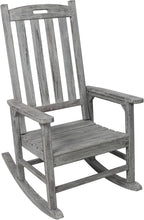Oversized Wooden Porch Rocker Chair: Classic Fir Wood Design with 21-Inch Wide Seat & High Backrest - Smooth Rocking Motion for Indoor & Outdoor Use - Supports Up to 330 lbs