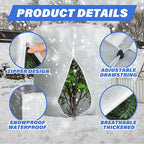 WILLBOND 2 Pcs 79 x 95 Inches Rounded Top Plant Covers Freeze Protection for Winter Cylindrical Frost Cloths Shrub Frost Covers with Zipper Drawstring for Shrub Bush Fruit Tree Potted