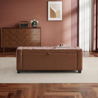 GRAINELL 42.13” Storage Ottoman Bench, Upholstered Tufted Bedroom Bench with Storage, End of Bed Storage Bench for Living Room & Entryway, 350 lb Capacity