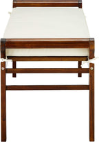 Christopher Knight Home Nelson Wood Bench with Cushion, Rich Mahogany