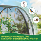 SPECILITE 98x49x49in Garden Plant Netting Mesh Cover for Raised Bed with Roll-up Zipper Door for Vegetables Fruits, Large Tunnel Gardening Net, Black