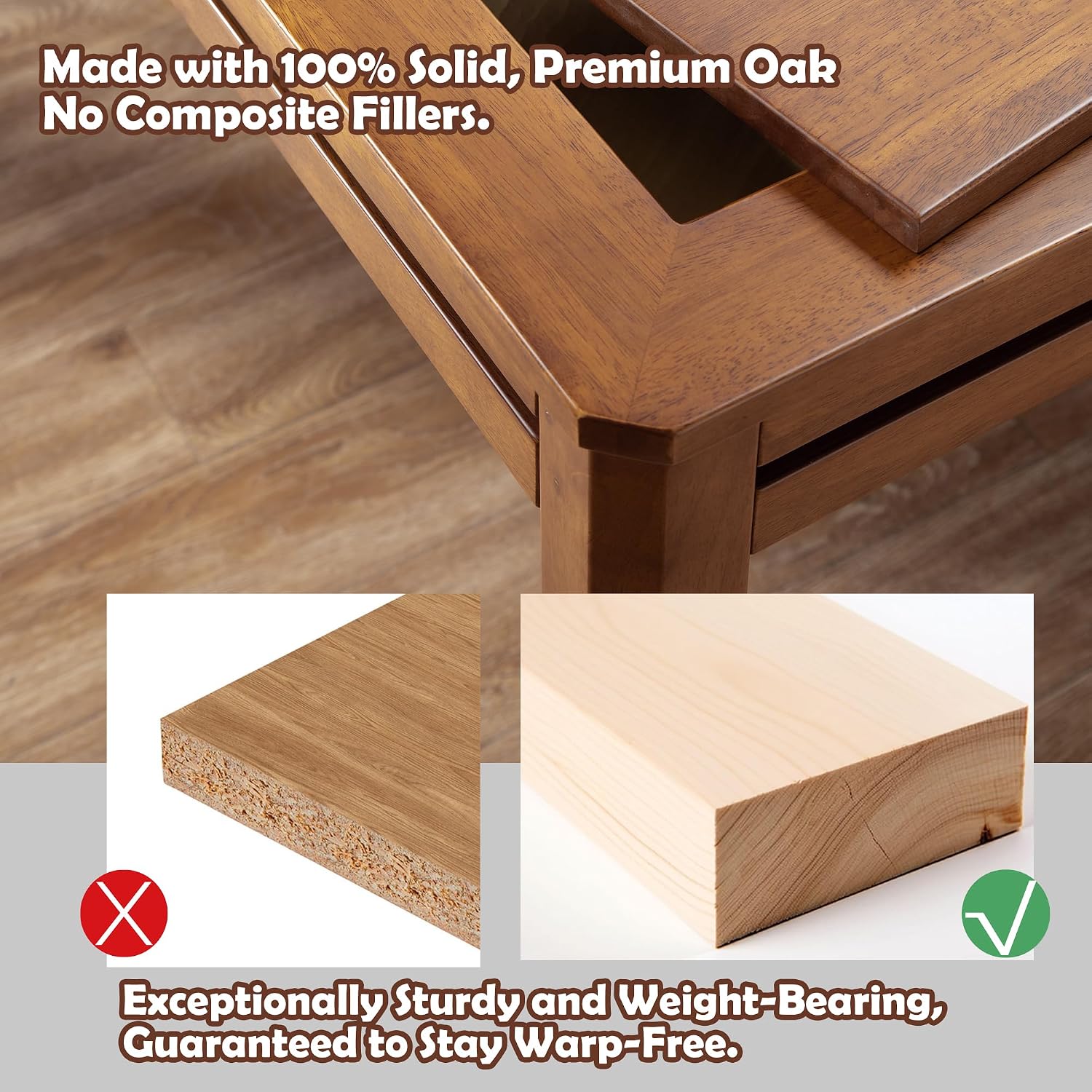 Solid Wood Board Game Table with Removable Table Top for 4–6 Players,Gaming Table and Dining Includes Play Mat and Detachable Cup Holders with 55" x 31" Play Area (Cherry)