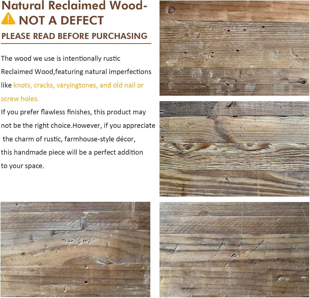 HOKYHOKY Reclaimed Solid Wood Bench-43.3" Entryway Bench with Storage Shelf | Farmhouse Narrow Rustic Bench, Hallway, Kitchen, Bedroom, Dining, Indoor