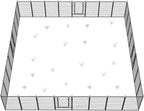 FXW Garden Fence Outdoor for The Yard – 50in(H) x 83.5ft(L) Heavy Duty Metal Animal Barrier for Dog and Rabbit, Decorative Dog Fence, 32 Panels, Black