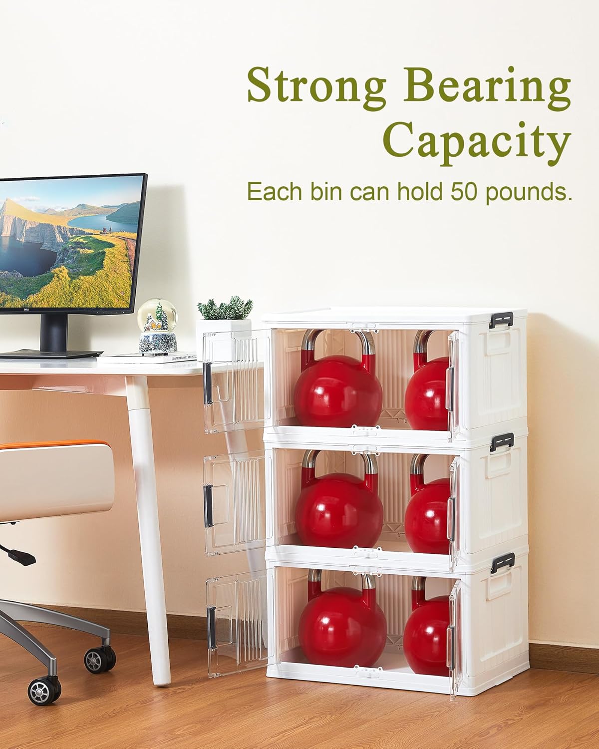 OlarHike 48QT Storage Bins with Lids for Home, Closet, Dorm, Room, 4 Pack