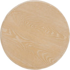 SAFAVIEH Home Collection Monka Bleached White Round Top Pedestal End Table (Fully Assembled)