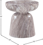 Meridian Furniture Avellino Brown Indoor/Outdoor Concrete End Table