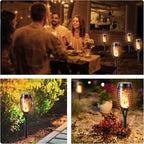 Toodour Solar Torch Flame Lights, 6 Pack Solar Lights Outdoor with Flickering Flame, Waterproof Patio Light Landscape Decoration Lighting for Garden, Lawn, Yard, Outdoor Decorations