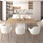 KEIKI Extendable Dining Table for 6-10 People, Dining Room Table for Gatherings, Living Meeting Room