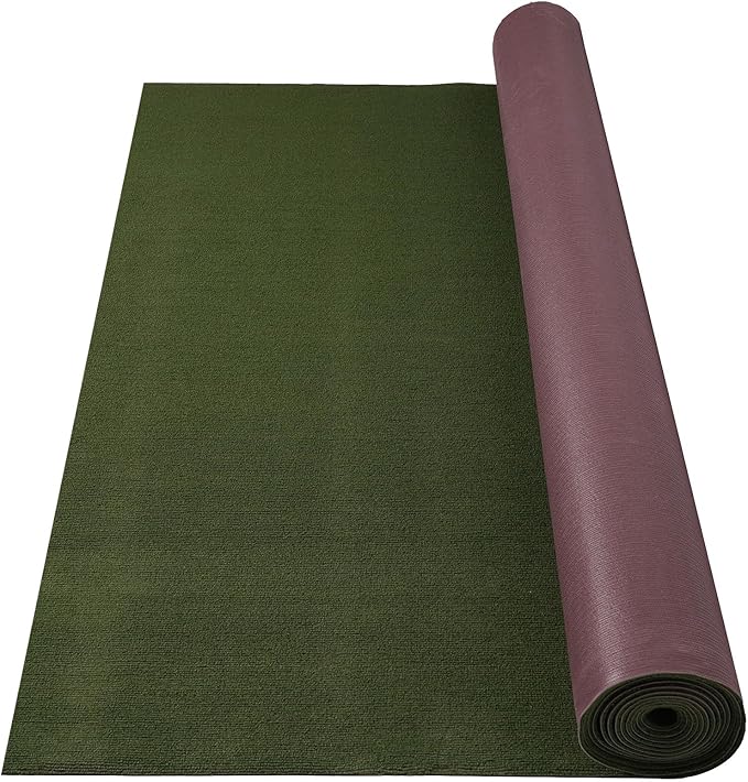 Marine Carpet,6 FT x 14 FT Olive Green Indoor Outdoor Carpet 0.2" Thick with Water-Proof TPE Backing, Non-Slide for Home, Patio, Porch, Deck
