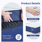 Folding Mattress Single Size,6" Trifold Foldable Sofa for Camping,White | Memory Foam Tri Portable Trifold Mattress Topper Single with Breathable & Washable Cover, 75"×25"×6"