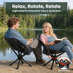 Portable Camping Chairs for Adults, Comfy Folding Camp Chair | 3.5 lbs Lightweight, 10 Seconds Quick Setup, Side Pocket, Storage Bag Easy to Carry for Outdoor Sporting, Holds up to 330 lbs