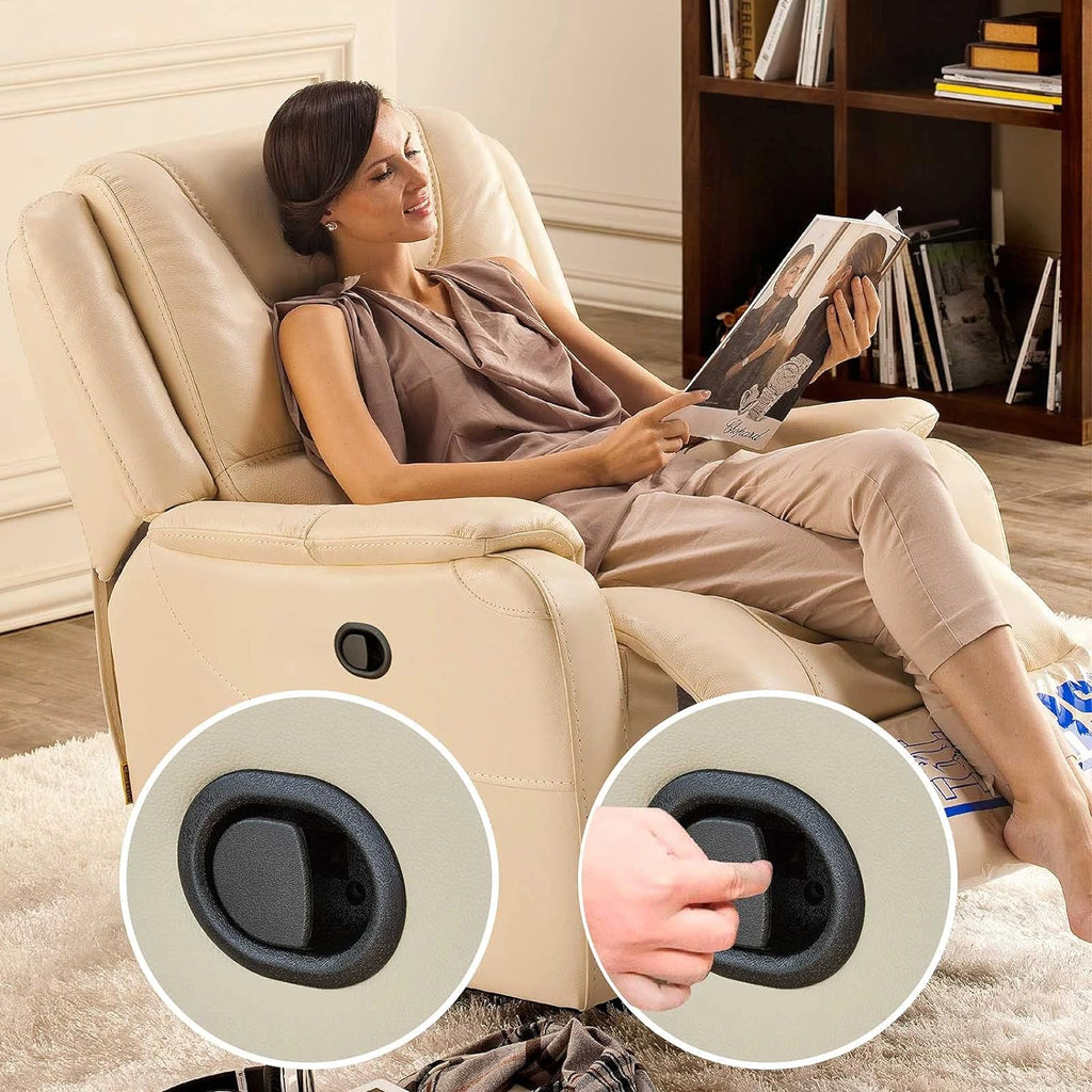 Recliner Replacement Parts with Pull Handle and Release Cable (2-Sets), Repair Recliner Mechanism Parts Compatible with Most Furniture of Recliner Sofa Couch Chair
