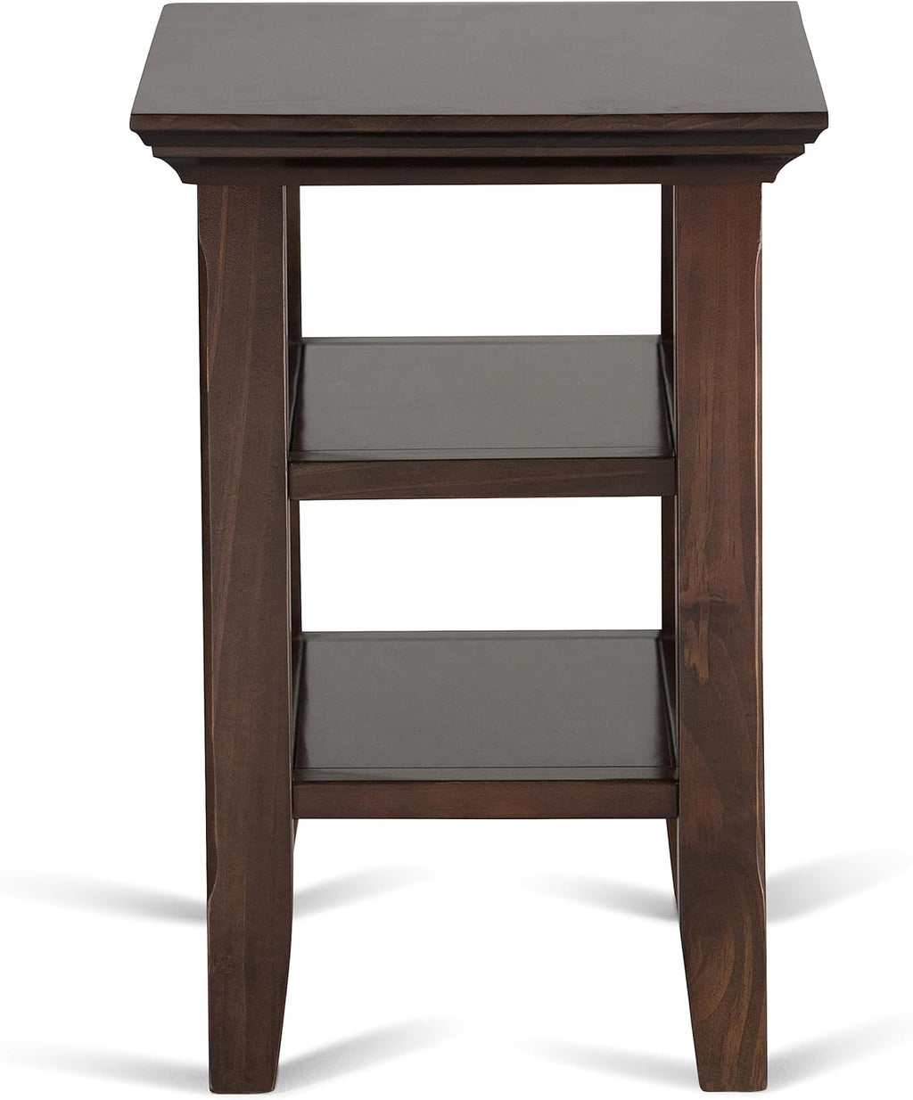 SIMPLIHOME Acadian Solid Wood 14 inch Wide Transitional-Style Narrow Side Tables in Brunette Brown for the Living Room and Bedroom (Set of 2)
