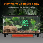 LUCKY HERP Reptile Heat Pad 6x8 Inch 8W Under Tank Terrarium Heating Mat, Reptile Heat Mat, Reptile Heating Pad for Turtle, Lizard, Hermit Crab, Frog, Snake