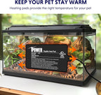 iPower 4X7 Inch Reptile Heat Pad Under Tank Heater Terrarium Warmer Heating Mat for Turtles Lizards Frogs and Other Small Animals